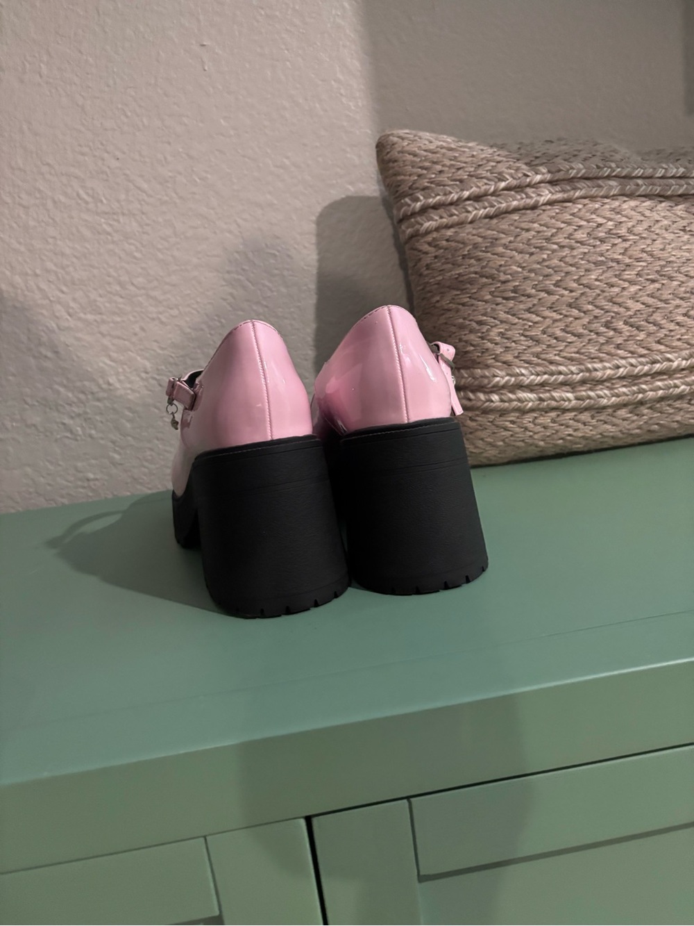 Soda Pink Patent Platform Mary Jane Heels - Picture 3 of 6